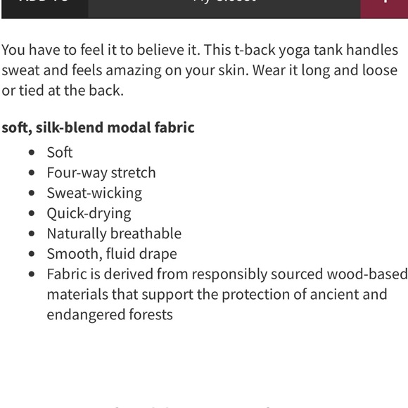 Lululemon Modal Silk Yoga Tank Top - Picture 9 of 10